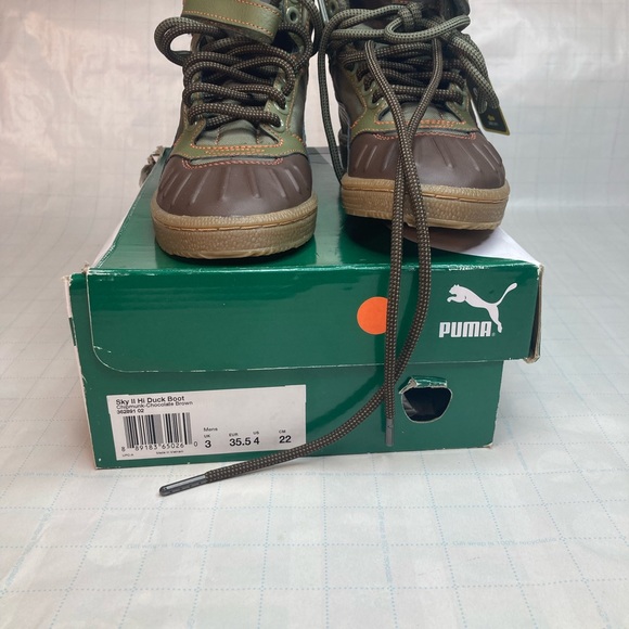 Puma Sky II Hi Duck Boot Olive Brown Classic (362891 02) 2 Strap Size 4 - Picture 8 of 10